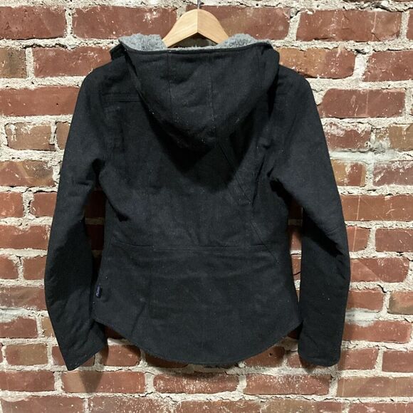 Patagonia Small Felted Jacket Merino Wool Blend Reversible Hood Style #27410 - Picture 3 of 5
